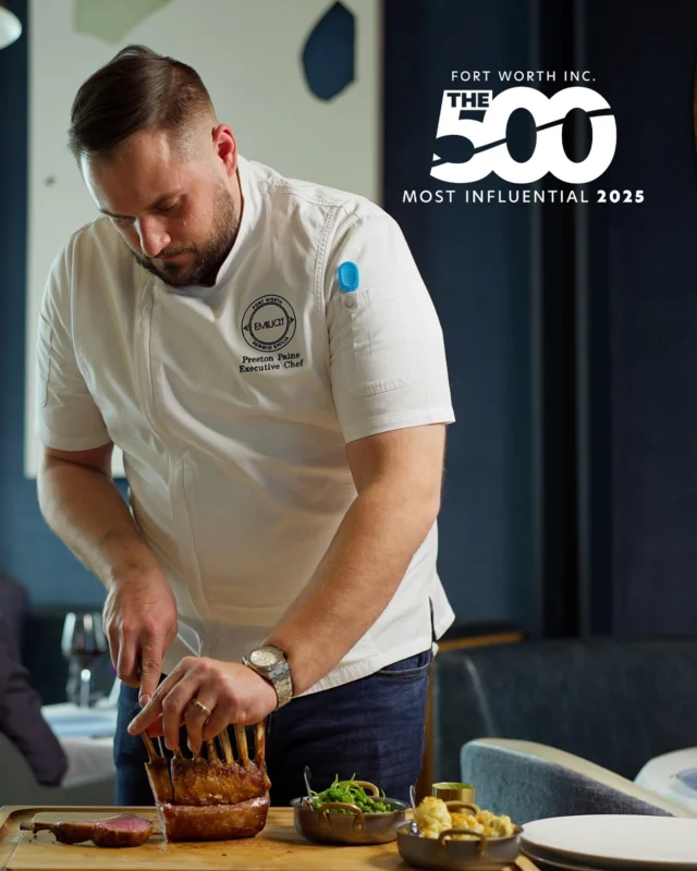 Congratulations to Executive Chef @chefprestonpaine on being honored as one of Fort Worth Inc.’s 500 Most Influential People in 2025.🍾