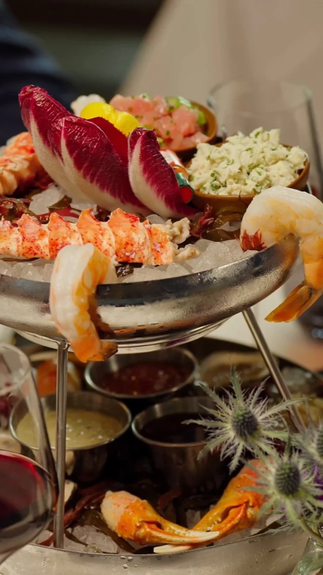 Summer evenings at @theblueroomfw — savor fresh fish and local meats along with towering seafood displays, crafted with appreciation for the finer tastes of the season.