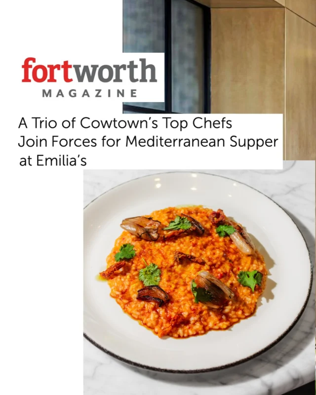 Sunday Supper: A shared meal rooted in tradition and elevated in talent. 🍝“On a sultry Sunday evening in late June, while most of Fort Worth is winding down from the weekend, three of the city’s top chefs will step into a single kitchen and quietly attempt something rare: culinary harmony. Emilia’s, the crown jewel restaurant tucked inside The Crescent Hotel Fort Worth, is hosting an intimate Sunday Supper on June 22 that promises more than just a good meal — it’s a celebration of Mediterranean flavors, local talent, and the kind of gracious hospitality that makes you want to linger long after the last course. “ - @fwtxmagLink in bio for reservations.
